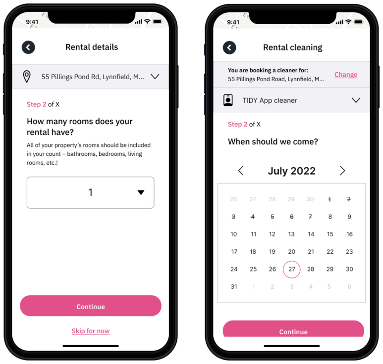 Tidy App Suggested Inputs