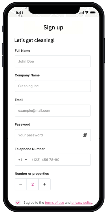 Tidy App Suggested Signup
