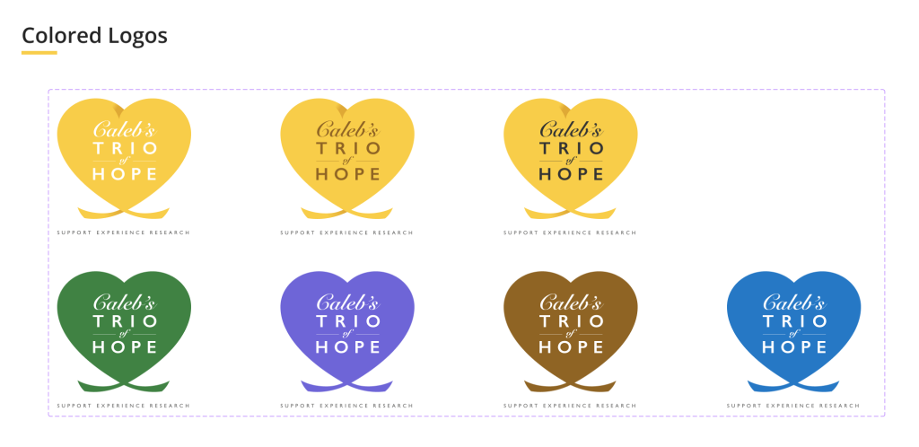 Caleb's trio Colored Logos
